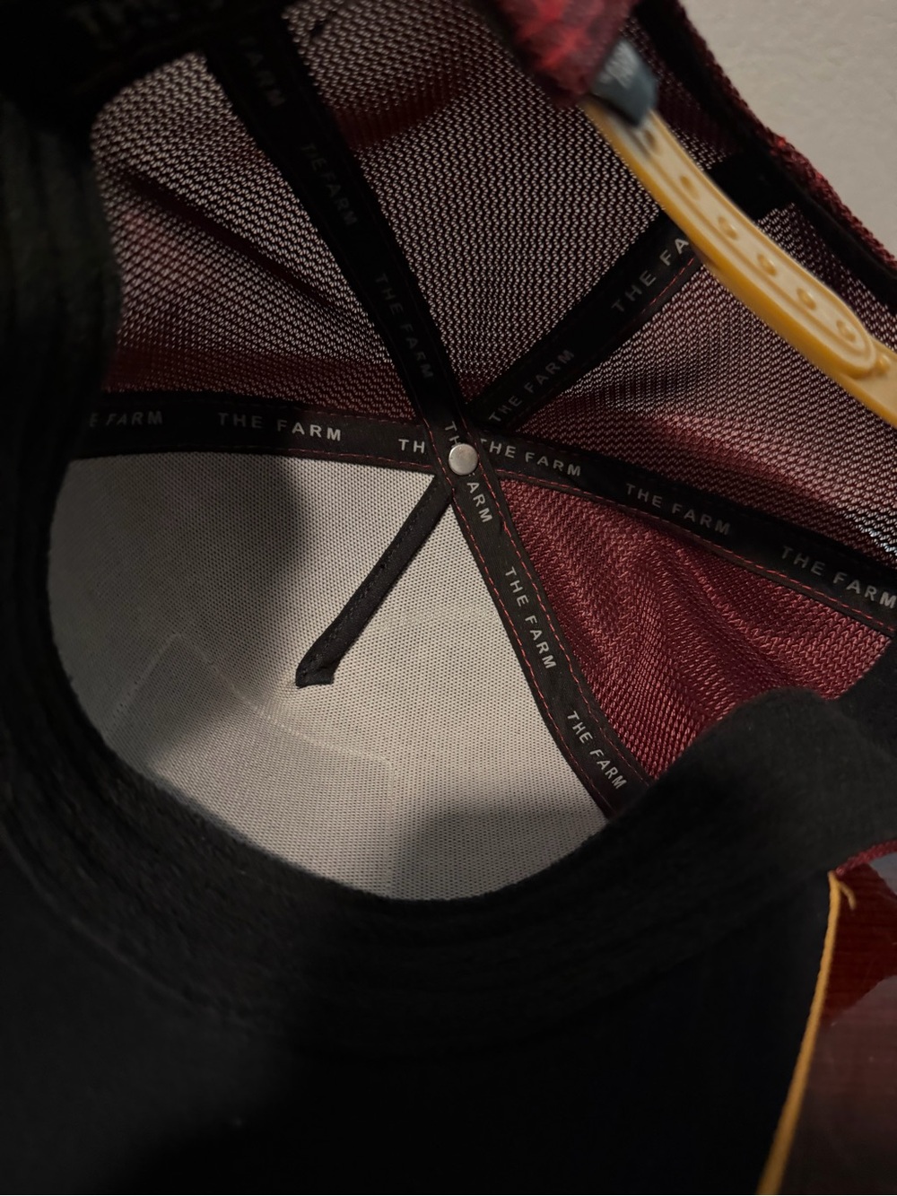Goorin Bros Maroon and Yellow Bull Patch Trucker Hat - Picture 3 of 4